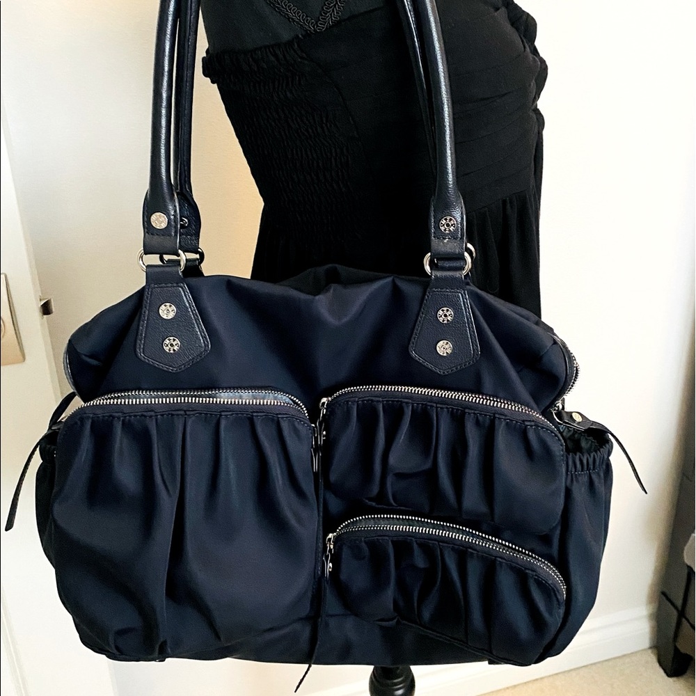 Navy blue MZ Wallace satchel purse